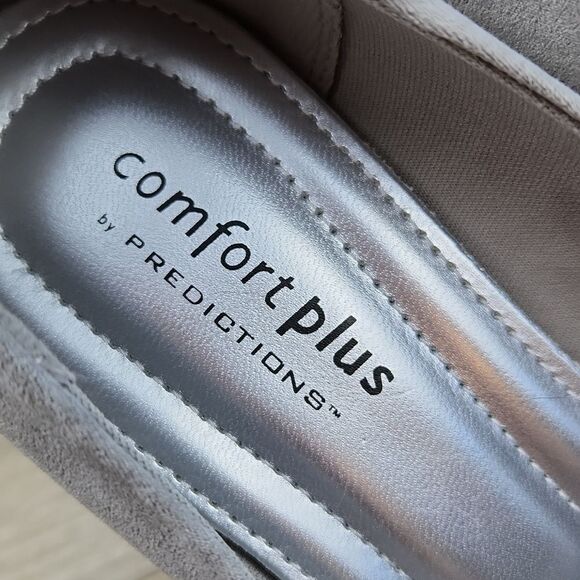 🩵Comfort Plus by Predictions Light Gray Suede Heels Size 7.5 - Picture 12 of 13